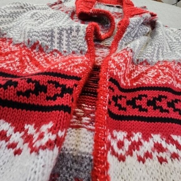 Cato Women's Multi Color Long Open Front Cardigan Sweater Vest Size Medium EUC - Picture 4 of 11